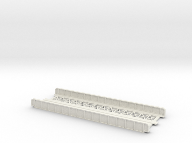 STRAIGHT 165mm DOUBLE TRACK VIADUCT in White Natural Versatile Plastic