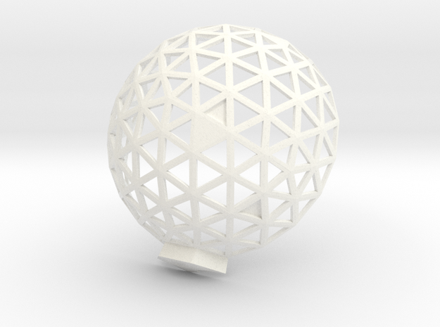 Geodesic Dome 6,1 1 in White Processed Versatile Plastic