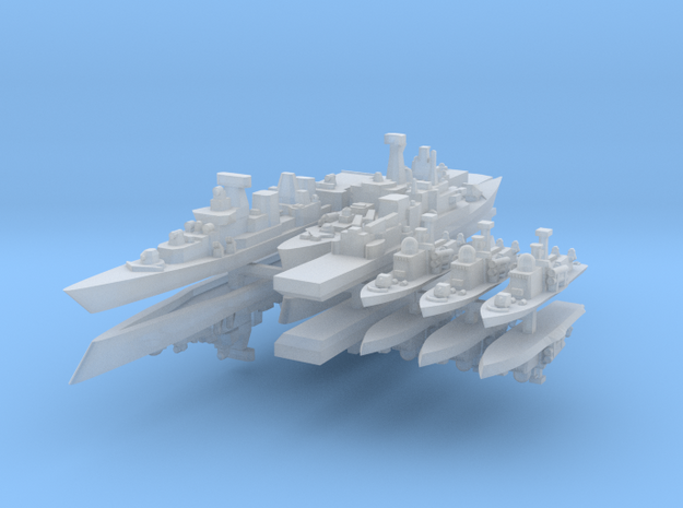 TelzyFleet 1:2400 (12 Ships) in Tan Fine Detail Plastic