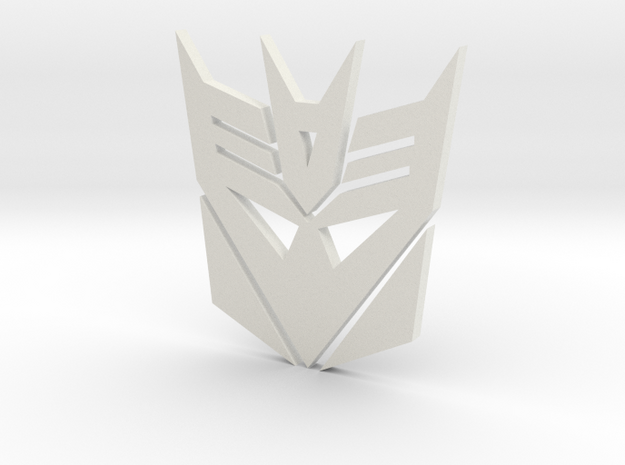 decepticon logo in White Natural Versatile Plastic