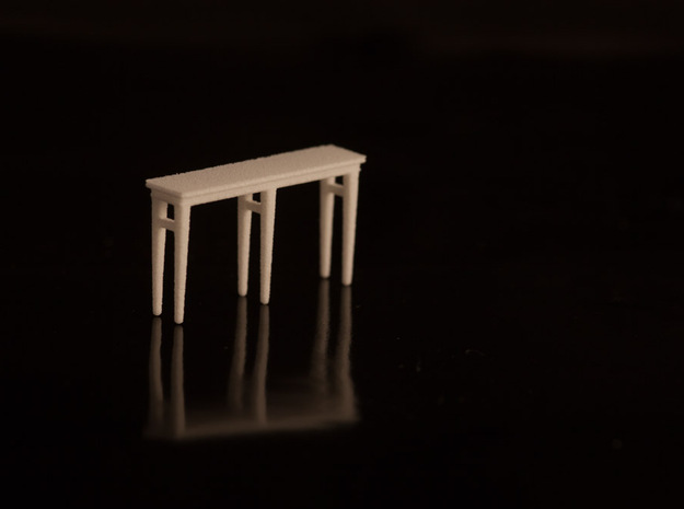 1:48 Console Table in White Natural Versatile Plastic