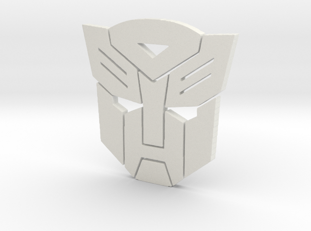 Autobot emblem small in White Natural Versatile Plastic