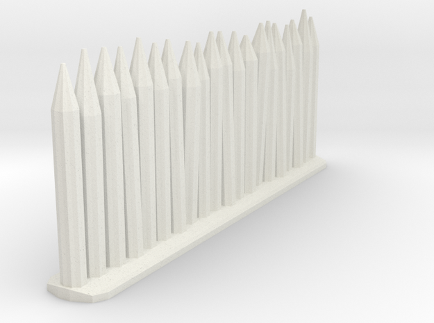 Wooden stakes in White Natural Versatile Plastic