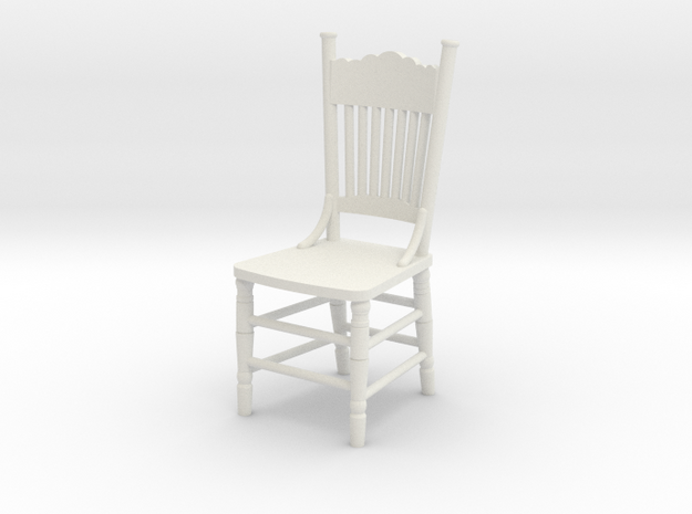 1:24 Kitchen Chair in White Natural Versatile Plastic