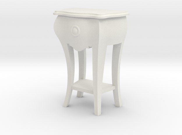 1:24 Bombe Lamp Table in White Natural Versatile Plastic