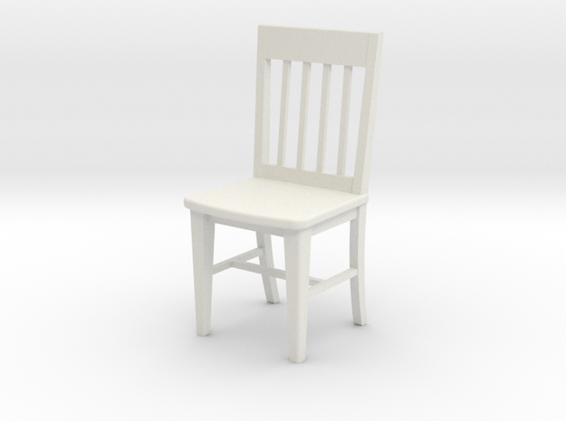 1:24 Slat Chair in White Natural Versatile Plastic