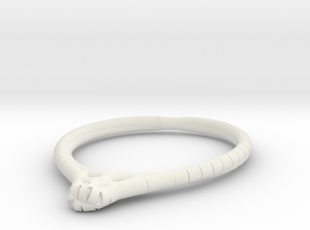 Ultra Minimalist Bracelet in White Natural Versatile Plastic
