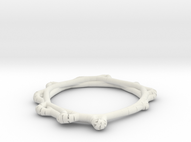 Spikey Bracelet in White Natural Versatile Plastic