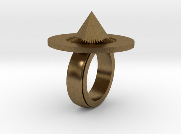 Spike Ring 20x20mm in Natural Bronze