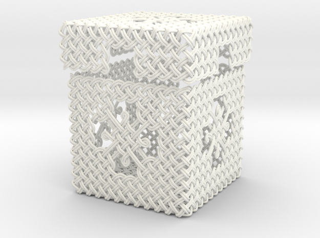 Woven Jewelry Box in White Processed Versatile Plastic