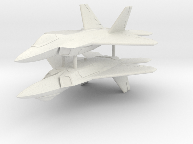 1/350 F-22A Raptor (x2) in White Natural Versatile Plastic