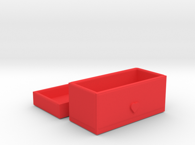 Jewelry Box in Red Processed Versatile Plastic