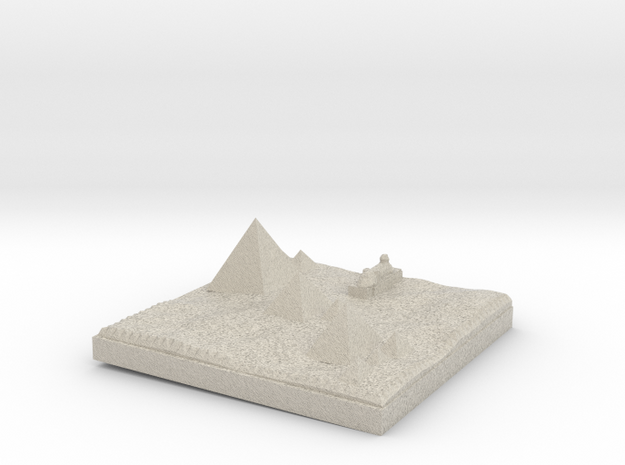 Traditional View Of The Pyramids more printable in Natural Sandstone