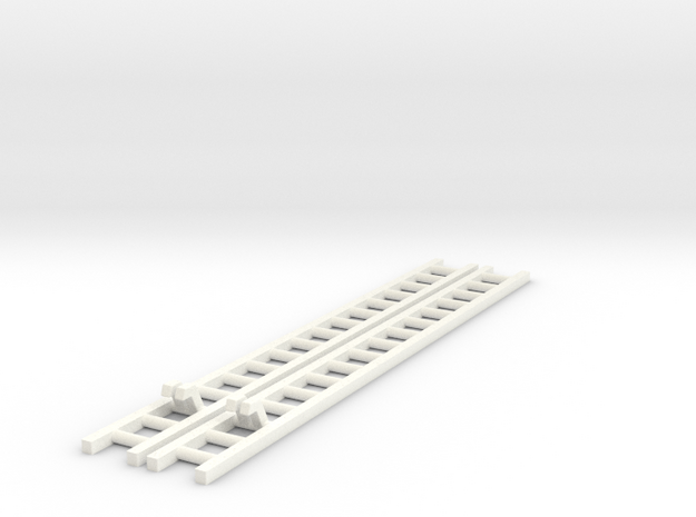 2x Corgi TT Series Ladder 14.55cm in White Processed Versatile Plastic