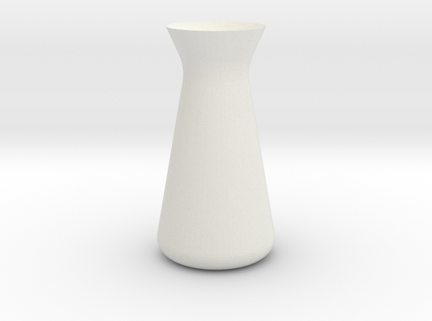 Designer Vase (Mini) in White Natural Versatile Plastic