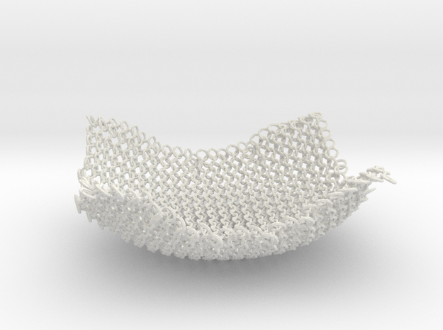 Chain Mesh Bowl 6in. in White Natural Versatile Plastic