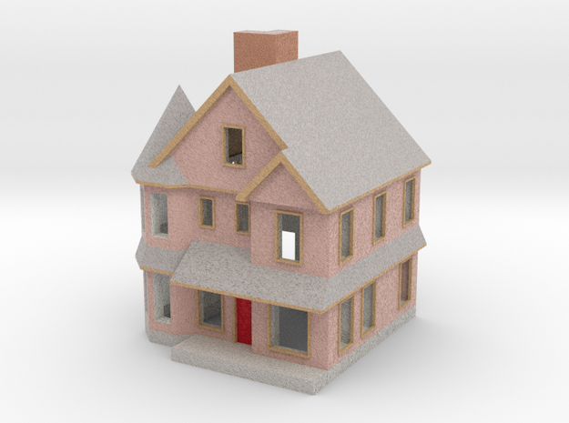 Queen Anne House - 1:300 scale in Full Color Sandstone
