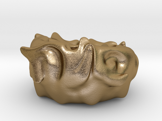 Hungry Ashtray in Polished Gold Steel