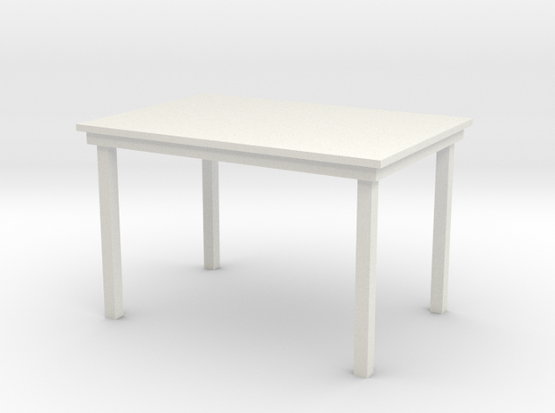 1:24 Dining Table in White Natural Versatile Plastic