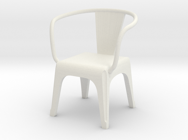 1:24 metal chair 2 in White Natural Versatile Plastic