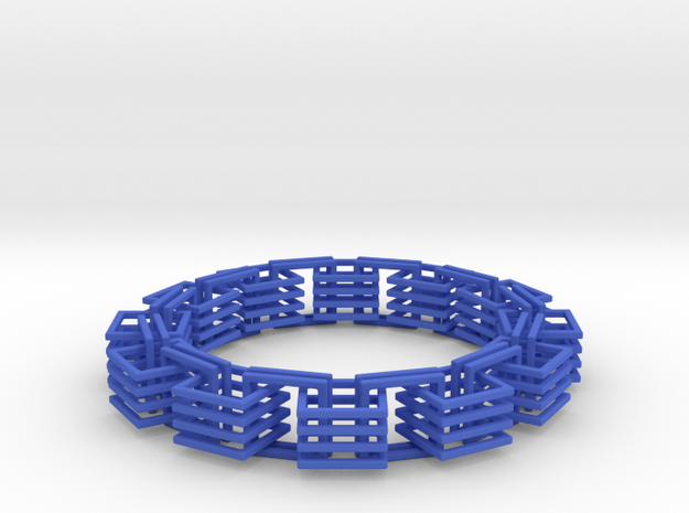 Square Links Chain in Blue Processed Versatile Plastic