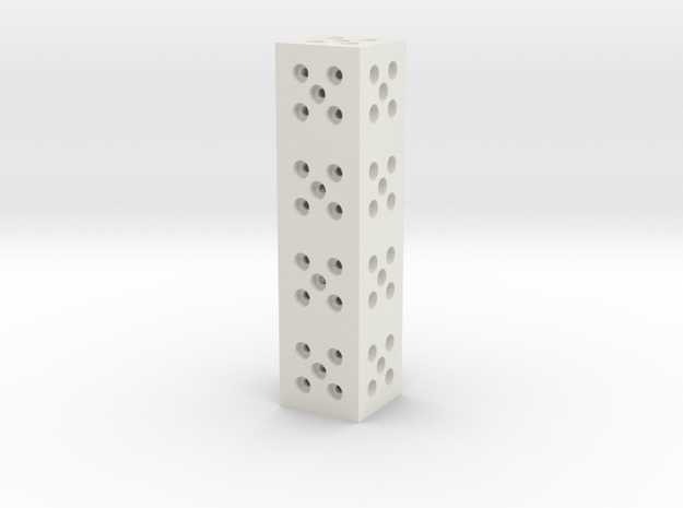 Building Block 1x4 in White Natural Versatile Plastic