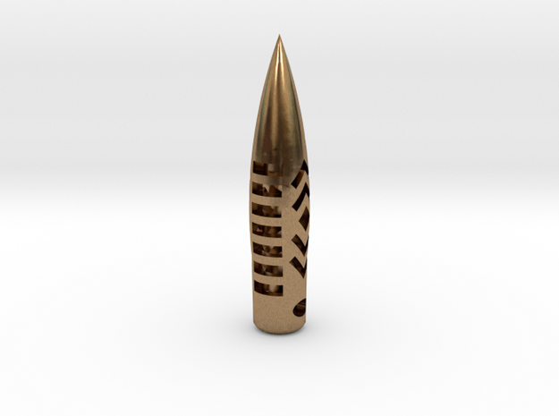 50BMG Hogs Tooth Pendant Brass/Bronze in Natural Brass