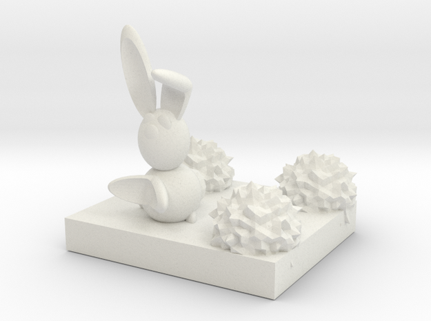 Bunny in White Natural Versatile Plastic