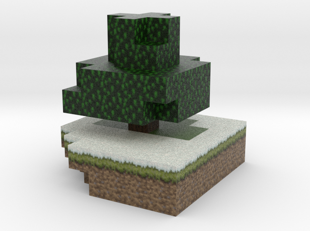 Minecraft tree, winter in Full Color Sandstone