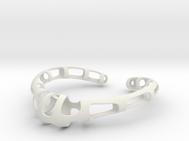 Necklace - Brita in White Natural Versatile Plastic