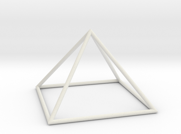 square pyramid 70mm in White Natural Versatile Plastic