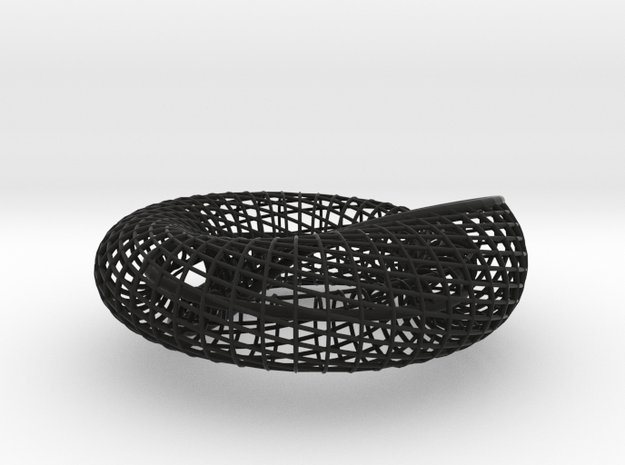 Spiraling Inside Out | 48x24 | bracelet | 2.875" in Black Natural Versatile Plastic