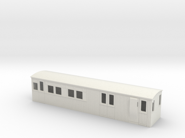 :009 colonial 1st saloon brake coach in White Natural Versatile Plastic