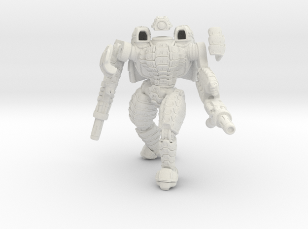 Mech suit with twin weapons. (5) in White Natural Versatile Plastic