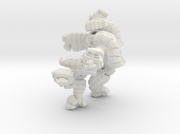 Mech suit with twin missile pods. (11) in White Natural Versatile Plastic