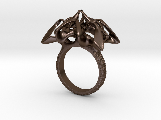 Scarab Ring in Polished Bronze Steel
