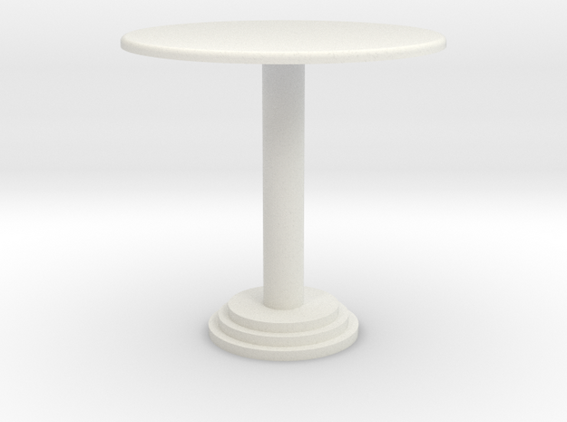 1:24 Bar Table, Short in White Natural Versatile Plastic