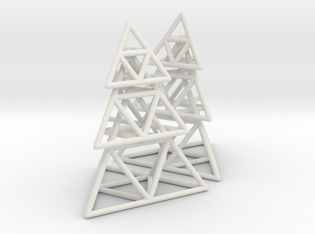 triangle pyramid earring stack in White Natural Versatile Plastic