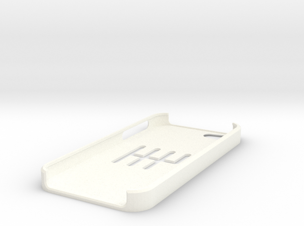 I-Phone 5 6-speed MT slotted case in White Processed Versatile Plastic