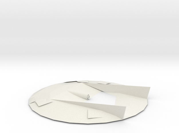 Flying Disc Model in White Natural Versatile Plastic