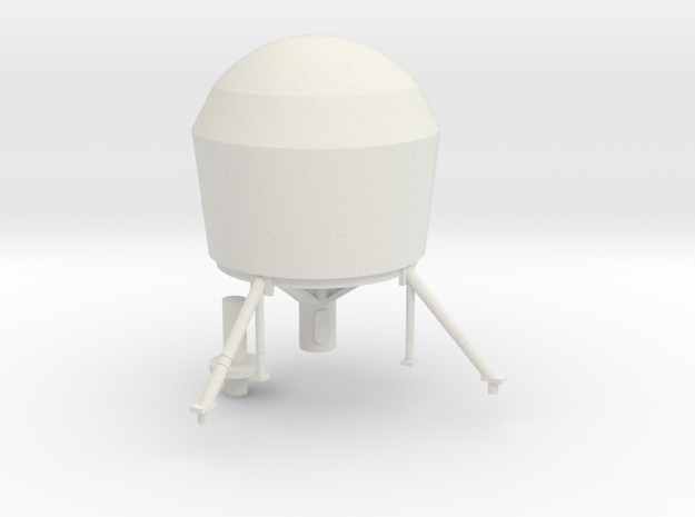 1:96 scale large dome for Ticonderoga in White Natural Versatile Plastic