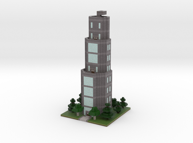 60x60 Tower01 (mix trees) (2mm series) in Full Color Sandstone