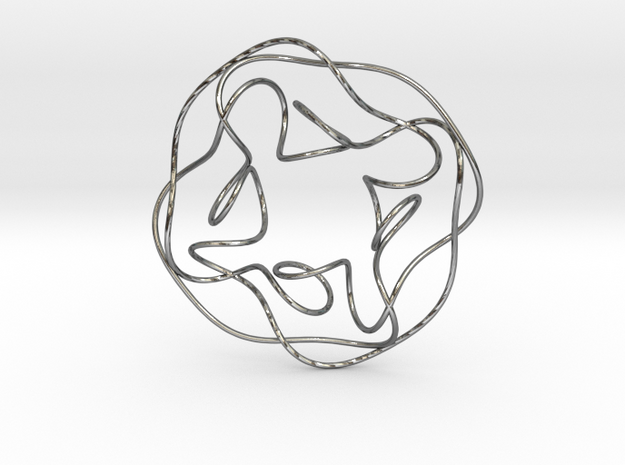 Quartic Knot in Polished Silver