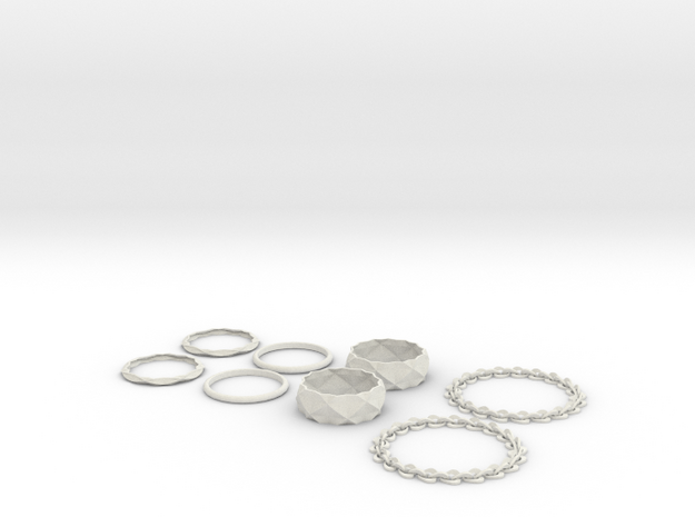 nest of bracelets in White Natural Versatile Plastic