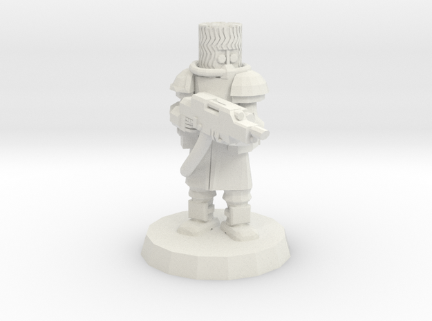 Cossack Trooper with Inferno Riffle in White Natural Versatile Plastic