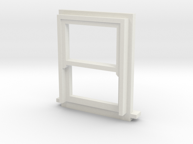 900 X 1200 Sash Window 4mm Scale in White Natural Versatile Plastic