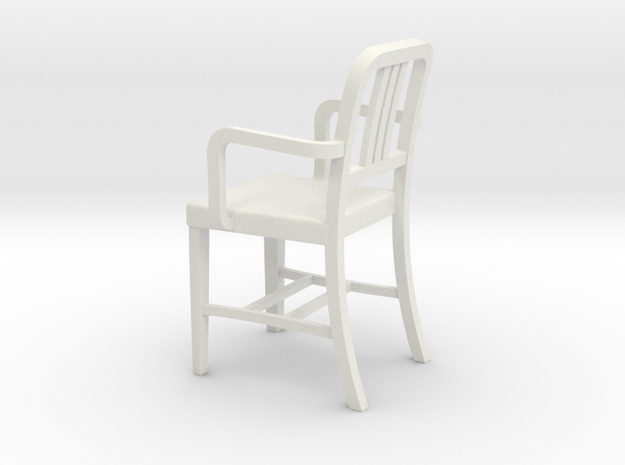 1:24 Alum Chair 1 (Not Full Size) in White Natural Versatile Plastic