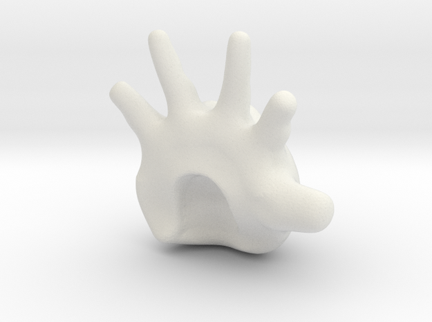 Gloved Painters Hand in White Natural Versatile Plastic