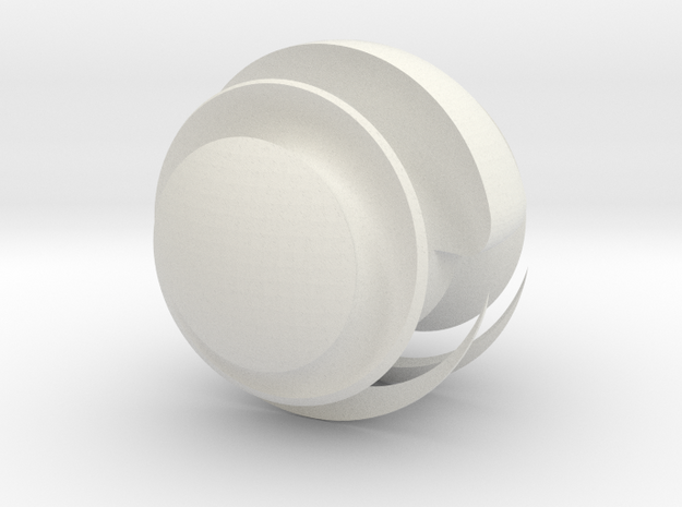 Sharp Sphere in White Natural Versatile Plastic
