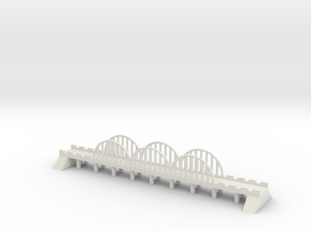 1/700 Steel Rail Bridge in White Natural Versatile Plastic